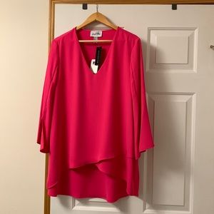 Pink v- neck Joseph Ribkoff tunic size 14